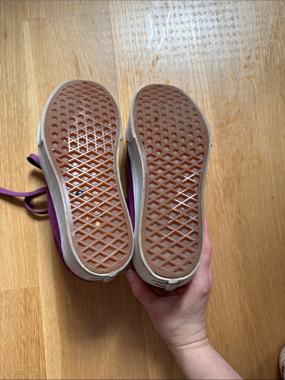 Vans Women’s Purple Platform Suede Sneakers - Picture 3 of 5